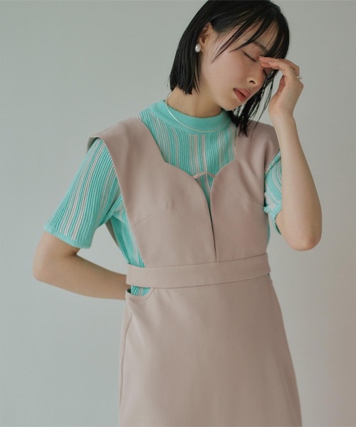 miette(ミエット)の「サイドカットジャンパースカート(ジャンパースカート・レディース・ブラック/ライトベージュ・FREE)」の16枚目の写真