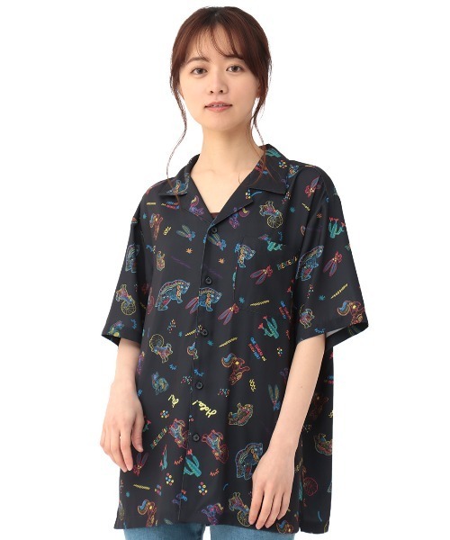 チチカカ（チチカカ）の「アソートアロハシャツ【ユニセックス】（シャツ/ブラウス・メンズ・ブラック/ネイビー・MEDIUM/LARGE）」の9枚目の写真