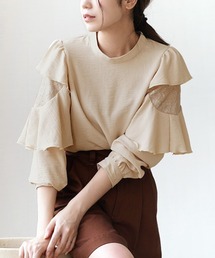 e-zakkamania stores | フリルスリーブ スタンドカラーブラウス(シャツ/ブラウス)