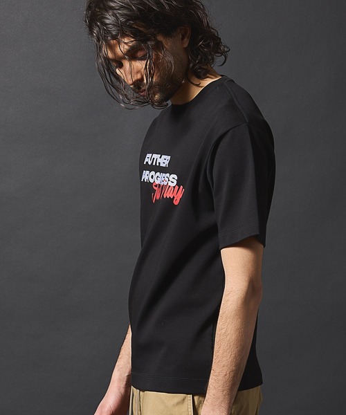 RATTLE TRAP(ラトルトラップ)の「【JUST PLAY】ストレッチスムースグラデーション刺繍Tシャツ(Tシャツ/カットソー・メンズ・ホワイト/ブラック・LL/L/M)」の6枚目の写真