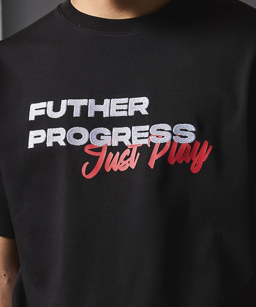 RATTLE TRAP(ラトルトラップ)の「【JUST PLAY】ストレッチスムースグラデーション刺繍Tシャツ(Tシャツ/カットソー・メンズ・ホワイト/ブラック・LL/L/M)」の3枚目の写真