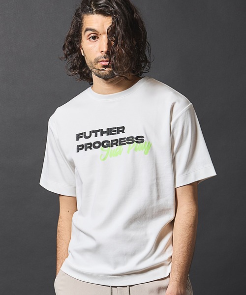 RATTLE TRAP(ラトルトラップ)の「【JUST PLAY】ストレッチスムースグラデーション刺繍Tシャツ(Tシャツ/カットソー・メンズ・ホワイト/ブラック・LL/L/M)」の9枚目の写真