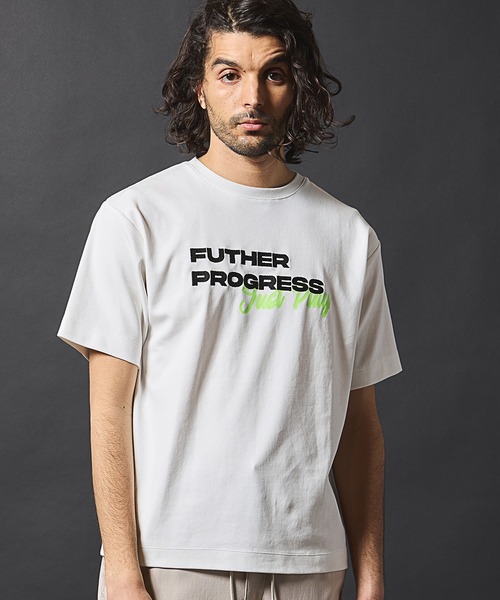 RATTLE TRAP(ラトルトラップ)の「【JUST PLAY】ストレッチスムースグラデーション刺繍Tシャツ(Tシャツ/カットソー・メンズ・ホワイト/ブラック・LL/L/M)」の11枚目の写真