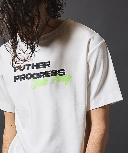 RATTLE TRAP(ラトルトラップ)の「【JUST PLAY】ストレッチスムースグラデーション刺繍Tシャツ(Tシャツ/カットソー・メンズ・ホワイト/ブラック・LL/L/M)」の12枚目の写真
