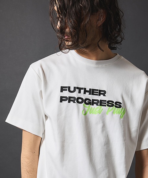RATTLE TRAP(ラトルトラップ)の「【JUST PLAY】ストレッチスムースグラデーション刺繍Tシャツ(Tシャツ/カットソー・メンズ・ホワイト/ブラック・LL/L/M)」の13枚目の写真