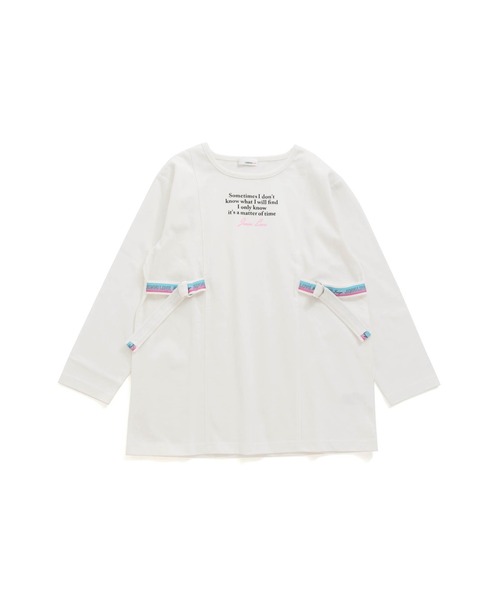 JENNI love（ジェニィラブ）の「グラデーションテープロング丈ロンT（Tシャツ/カットソー・キッズ・ブラック/ミント/オフホワイト・150cm/160cm/130cm/140cm）」の11枚目の写真