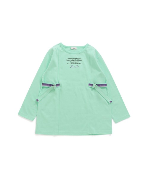 JENNI love（ジェニィラブ）の「グラデーションテープロング丈ロンT（Tシャツ/カットソー・キッズ・ブラック/ミント/オフホワイト・150cm/160cm/130cm/140cm）」の15枚目の写真