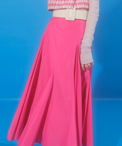 EIMY ISTOIRE（エイミーイストワール）の「メモリータフタフレアスカート（スカート・レディース・アイボリー/ミント/ラベンダー/サックスブルー/ピンク/イエロー・S/M）」の6枚目の写真