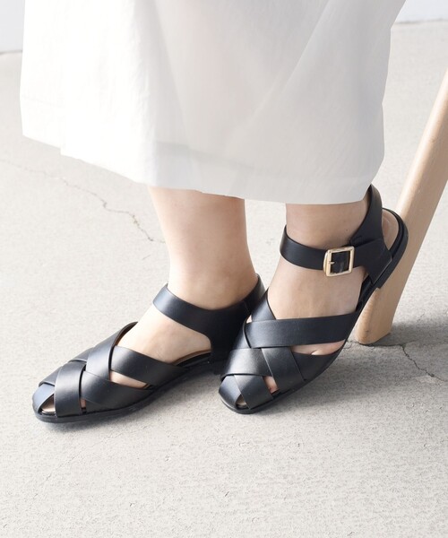 エルメス　サンダル　22.5cmオラン　バックストラップ　H留め具　35.5 SHIPS（シップス）の「*スリム メッシュ ストラップ サンダル