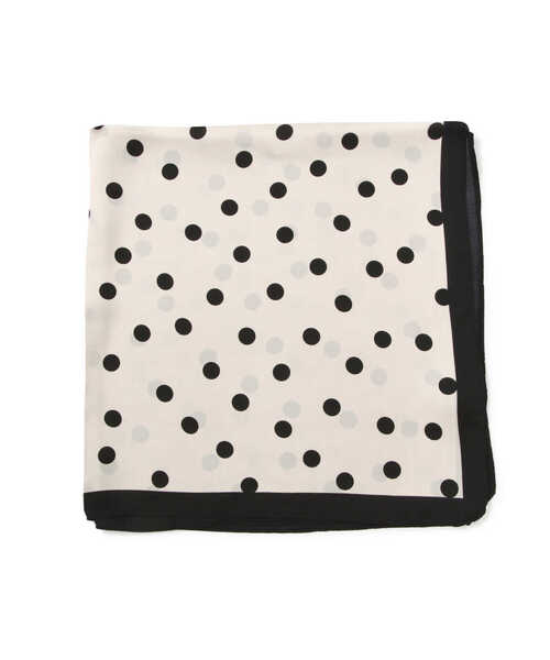 EDIT COLOGNE（エディットコロン）の「ドットスカーフ（ストール/ショール・レディース・ブラック/オフホワイト・ﾌﾘ-）」の4枚目の写真