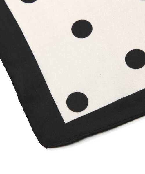 EDIT COLOGNE（エディットコロン）の「ドットスカーフ（ストール/ショール・レディース・ブラック/オフホワイト・ﾌﾘ-）」の5枚目の写真