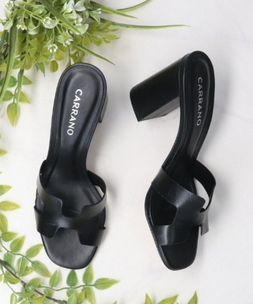 CARRANO(カラーノ)の「【CARRANO】8.5cmヒールミュールサンダル(632301/62301A)(サンダル・レディース・グリーン/ブラック/オフホワイト/ベージュ・38/40/35/39/36/37)」の3枚目の写真