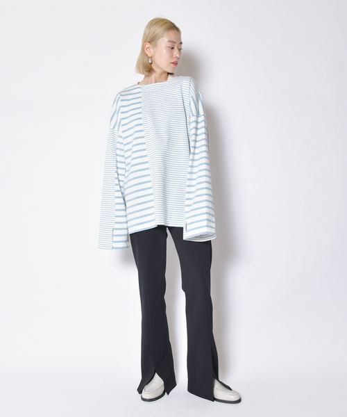 CITYSHOP（シティーショップ）の「SWITCH BORDER TEE：カットソー（T