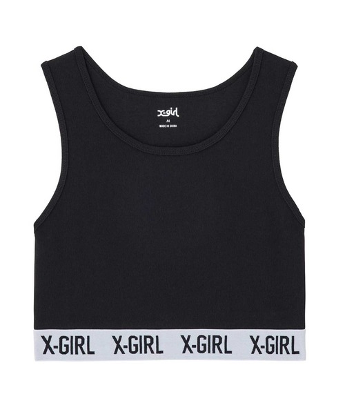 X-girl（エックスガール）の「LOGO TANK TOP（タンクトップ・レディース・ブラック/ホワイト/ネイビー・S/M）」の3枚目の写真