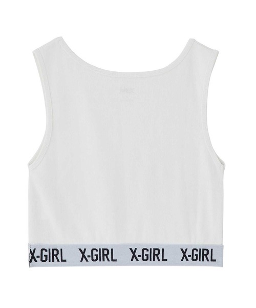 X-girl（エックスガール）の「LOGO TANK TOP（タンクトップ・レディース・ブラック/ホワイト/ネイビー・S/M）」の5枚目の写真