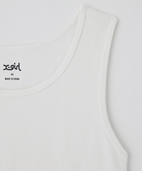 X-girl（エックスガール）の「LOGO TANK TOP（タンクトップ・レディース・ブラック/ホワイト/ネイビー・S/M）」の6枚目の写真