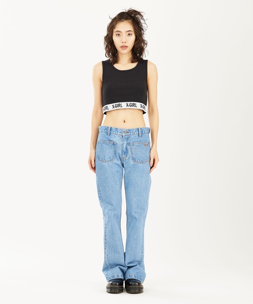X-girl（エックスガール）の「LOGO TANK TOP（タンクトップ・レディース・ブラック/ホワイト/ネイビー・S/M）」の13枚目の写真