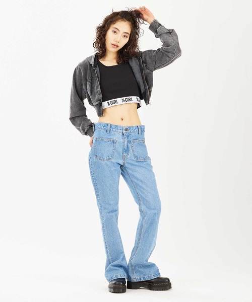 X-girl（エックスガール）の「LOGO TANK TOP（タンクトップ・レディース・ブラック/ホワイト/ネイビー・S/M）」の16枚目の写真
