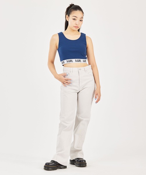 X-girl（エックスガール）の「LOGO TANK TOP（タンクトップ・レディース・ブラック/ホワイト/ネイビー・S/M）」の18枚目の写真