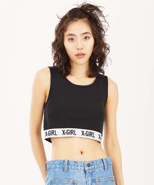 X-girl（エックスガール）の「LOGO TANK TOP（タンクトップ・レディース・ブラック/ホワイト/ネイビー・S/M）」の20枚目の写真