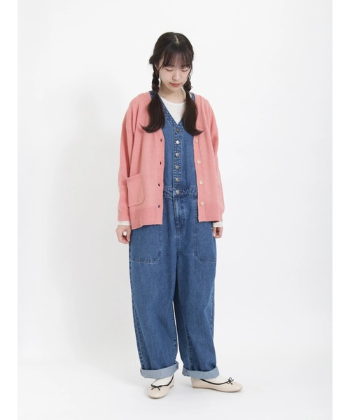 Samansa Mos2（サマンサ モスモス）の「【UVカット】ゆるVネックカーディガン（カーディガン/ボレロ・レディース・ミント/イエロー/キナリ/ピンク/モカ/ネイビー・ﾌﾘ-）」の12枚目の写真