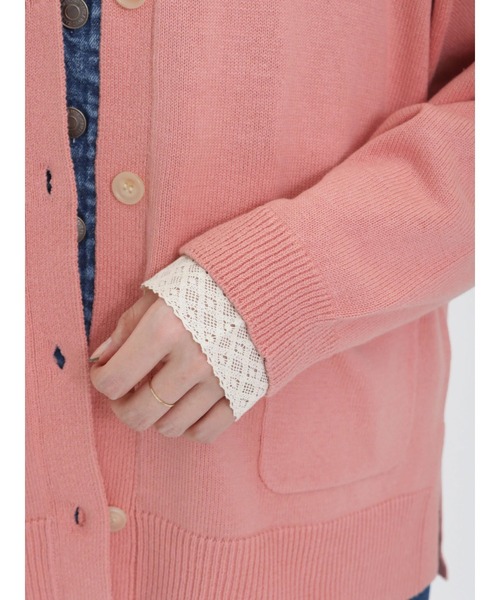 Samansa Mos2（サマンサ モスモス）の「【UVカット】ゆるVネックカーディガン（カーディガン/ボレロ・レディース・ミント/イエロー/キナリ/ピンク/モカ/ネイビー・ﾌﾘ-）」の22枚目の写真