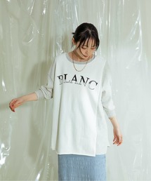 裏毛×ワッフル　２WAY大人ロゴトップス