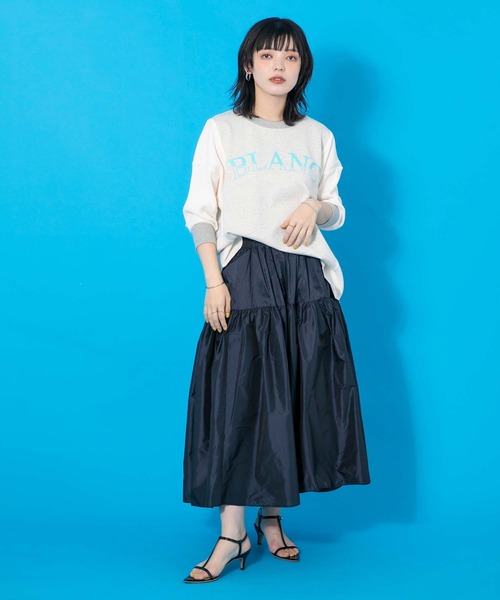 Eimee Law（エイミーロウ）の「裏毛×ワッフル　２WAY大人ロゴトップス（Tシャツ/カットソー・レディース・ライトグレー/オフホワイト・38）」の17枚目の写真
