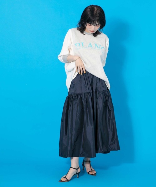Eimee Law（エイミーロウ）の「裏毛×ワッフル　２WAY大人ロゴトップス（Tシャツ/カットソー・レディース・ライトグレー/オフホワイト・38）」の18枚目の写真