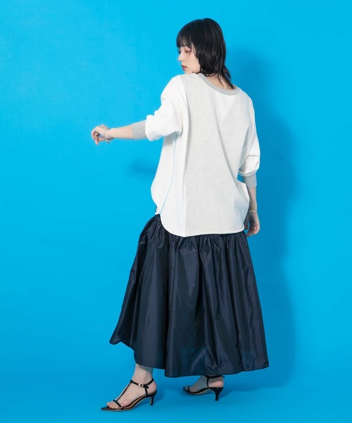 Eimee Law（エイミーロウ）の「裏毛×ワッフル　２WAY大人ロゴトップス（Tシャツ/カットソー・レディース・ライトグレー/オフホワイト・38）」の20枚目の写真