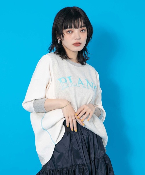 Eimee Law（エイミーロウ）の「裏毛×ワッフル　２WAY大人ロゴトップス（Tシャツ/カットソー・レディース・ライトグレー/オフホワイト・38）」の21枚目の写真