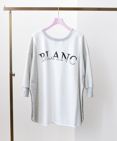 Eimee Law（エイミーロウ）の「裏毛×ワッフル　２WAY大人ロゴトップス（Tシャツ/カットソー・レディース・ライトグレー/オフホワイト・38）」の10枚目の写真