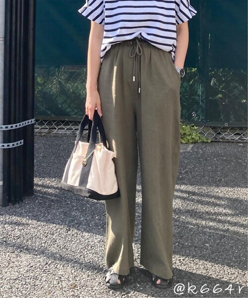 LBC（エルビーシー）の「キャンバス仕切りミニトートバッグ（トートバッグ・レディース・オフホワイト/イエロー/オレンジ/グリーン/ブラック/ピンク/ブルー・FREE）」の10枚目の写真