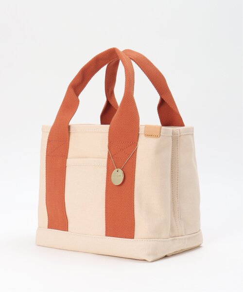 LBC（エルビーシー）の「キャンバス仕切りミニトートバッグ（トートバッグ・レディース・オフホワイト/イエロー/オレンジ/グリーン/ブラック/ピンク/ブルー・FREE）」の11枚目の写真