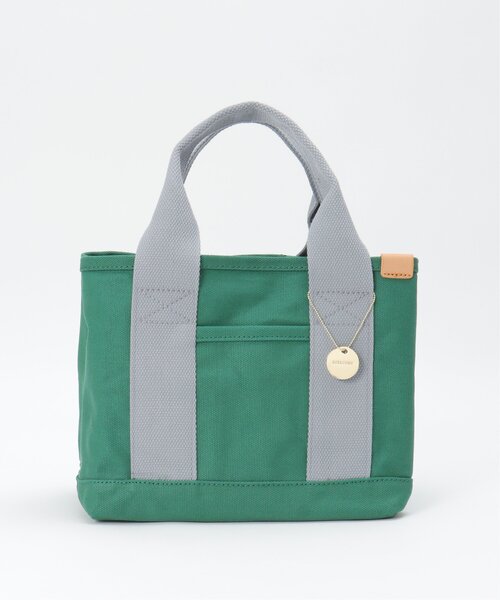 LBC（エルビーシー）の「キャンバス仕切りミニトートバッグ（トートバッグ・レディース・オフホワイト/イエロー/オレンジ/グリーン/ブラック/ピンク/ブルー・FREE）」の4枚目の写真