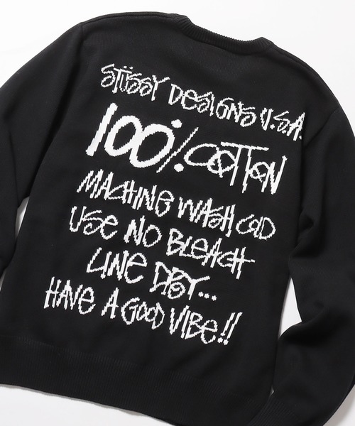 STUSSY（ステューシー）の「STUSSY/ステューシー CARE LABEL SWEATER セーター（ニット/セーター・メンズ・ブラック/ナチュラル・S/M/L/XL）」の10枚目の写真