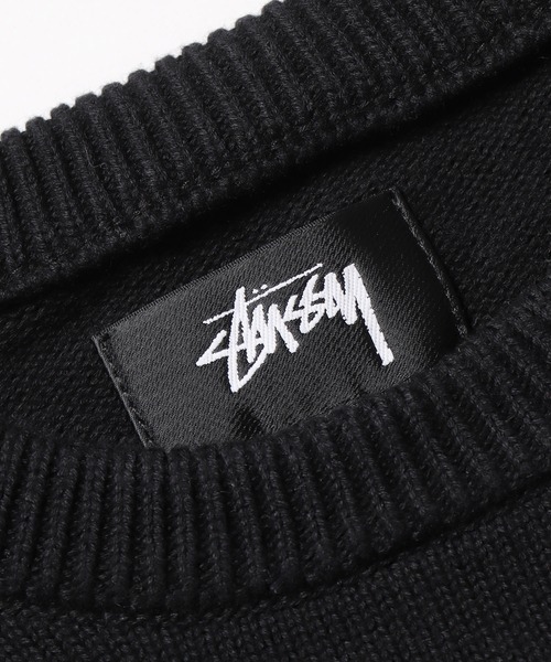 STUSSY（ステューシー）の「STUSSY/ステューシー CARE LABEL SWEATER セーター（ニット/セーター・メンズ・ブラック/ナチュラル・S/M/L/XL）」の4枚目の写真