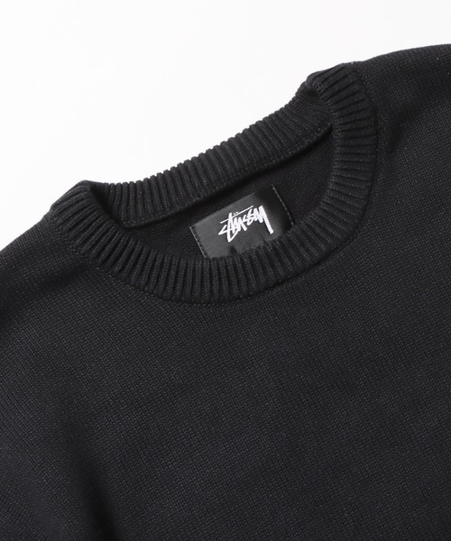 STUSSY（ステューシー）の「STUSSY/ステューシー CARE LABEL SWEATER セーター（ニット/セーター・メンズ・ブラック/ナチュラル・S/M/L/XL）」の3枚目の写真
