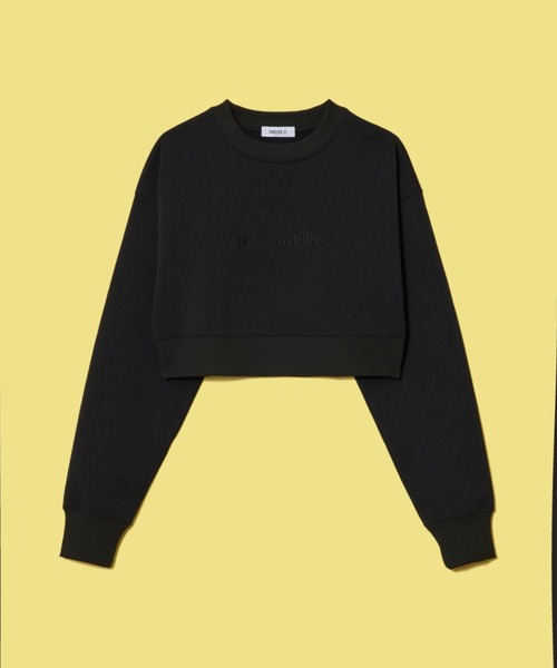 FOREVER 21（フォーエバー トゥエンティーワン）の「Wear No Filter ショートスウェット（スウェット・レディース・グリーン系その他/ブラック/ブルー/ピンク系その他/ホワイト・FREE）」の6枚目の写真