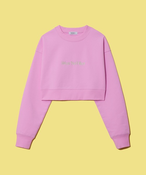 FOREVER 21（フォーエバー トゥエンティーワン）の「Wear No Filter ショートスウェット（スウェット・レディース・グリーン系その他/ブラック/ブルー/ピンク系その他/ホワイト・FREE）」の9枚目の写真