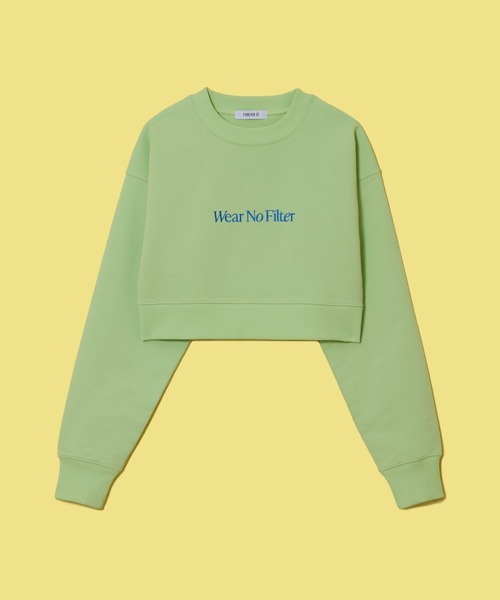 FOREVER 21（フォーエバー トゥエンティーワン）の「Wear No Filter ショートスウェット（スウェット・レディース・グリーン系その他/ブラック/ブルー/ピンク系その他/ホワイト・FREE）」の7枚目の写真