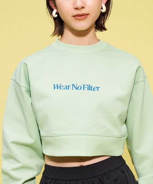 FOREVER 21（フォーエバー トゥエンティーワン）の「Wear No Filter ショートスウェット（スウェット・レディース・グリーン系その他/ブラック/ブルー/ピンク系その他/ホワイト・FREE）」の17枚目の写真