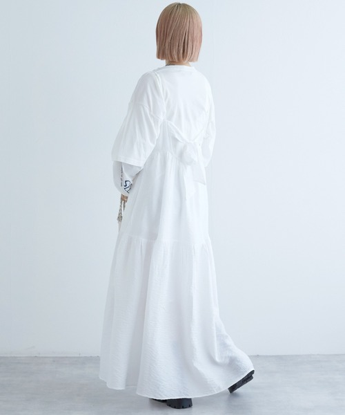 w closet（ダブルクローゼット）の「バックリボンキャミワンピース（ワンピース・レディース・ブルー/オフホワイト/ピンク・FREE）」の12枚目の写真