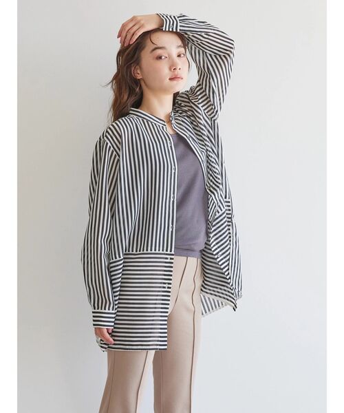AMERICAN HOLIC(アメリカンホリック)の「SET シアーシャツチュニック+タンクトップ(チュニック・レディース・モカ/ブラック系その他2/ベージュ系その他2/ブラウン・M/L)」の21枚目の写真