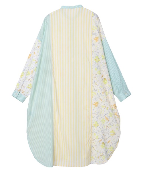 AMERICAN HOLIC（アメリカンホリック）の「Flower　×　Stripeシャツチュニック（チュニック・レディース・ピンク/イエロー・M/L）」の11枚目の写真