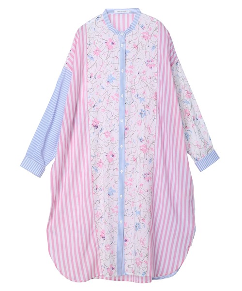 AMERICAN HOLIC（アメリカンホリック）の「Flower　×　Stripeシャツチュニック（チュニック・レディース・ピンク/イエロー・M/L）」の20枚目の写真