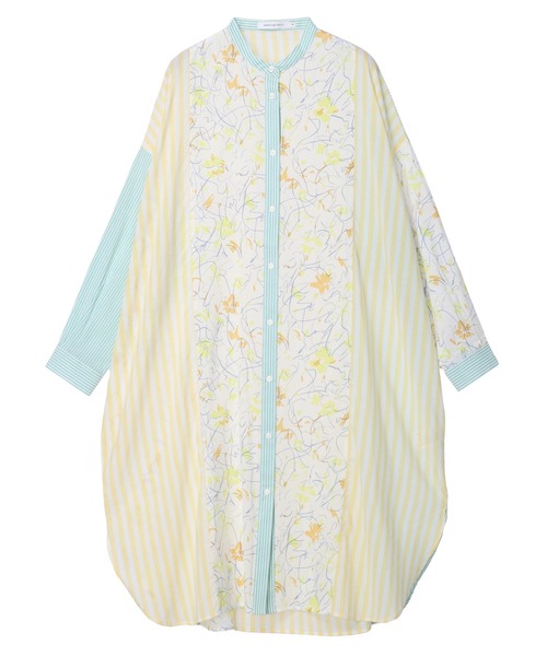 AMERICAN HOLIC（アメリカンホリック）の「Flower　×　Stripeシャツチュニック（チュニック・レディース・ピンク/イエロー・M/L）」の21枚目の写真