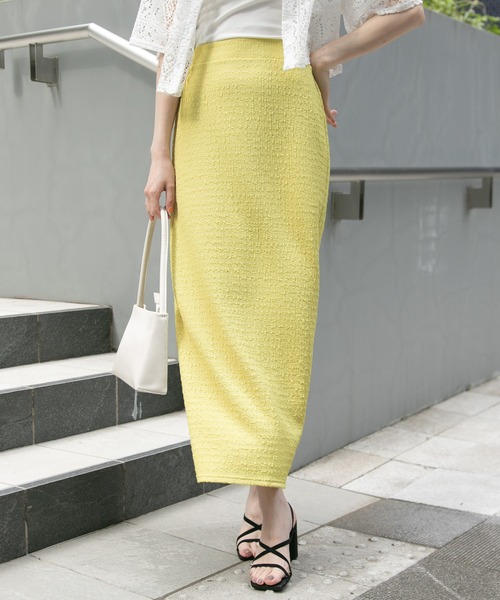 ALAND（エーランド）の「3.3 Field Trip／カットタイトスカート 2196478（スカート・レディース・クリーム/ブラック/イエロー/パープル・FREE）」の4枚目の写真