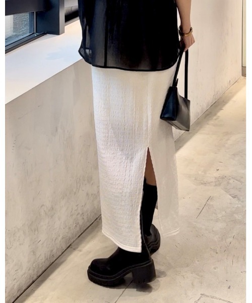 ALAND（エーランド）の「3.3 Field Trip／カットタイトスカート 2196478（スカート・レディース・クリーム/ブラック/イエロー/パープル・FREE）」の6枚目の写真