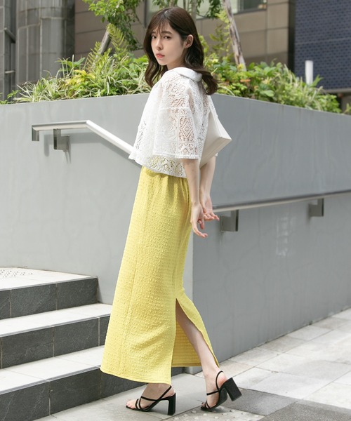 ALAND（エーランド）の「3.3 Field Trip／カットタイトスカート 2196478（スカート・レディース・クリーム/ブラック/イエロー/パープル・FREE）」の12枚目の写真